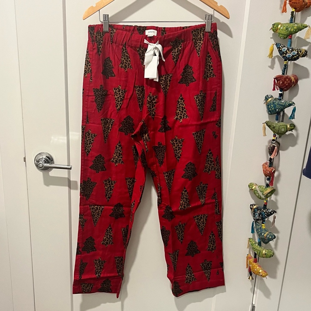 J. Crew Factory Pajama Pants, Classic Cardinal, NWT, Size Petite Medium